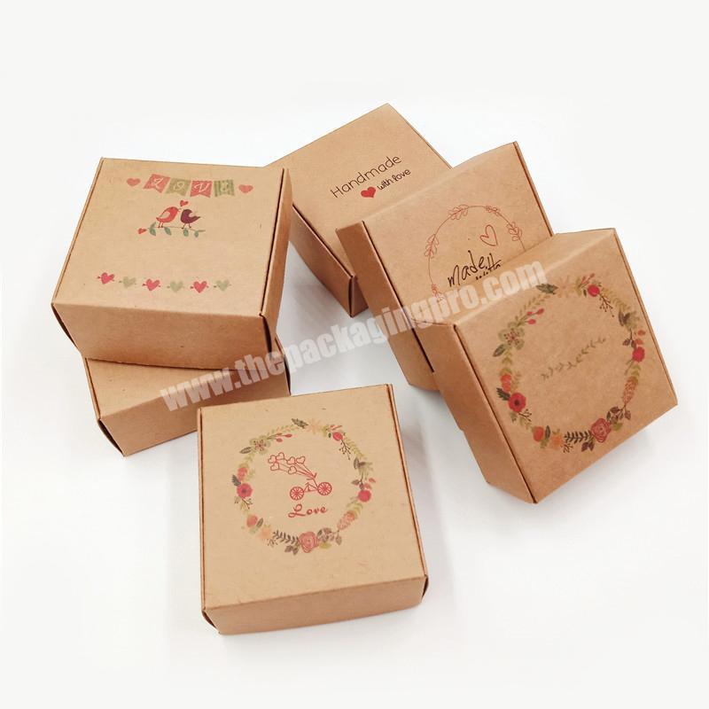Custom Printed Fancy Eco Friendly Handmade Kraft Paper Soap Box Packaging