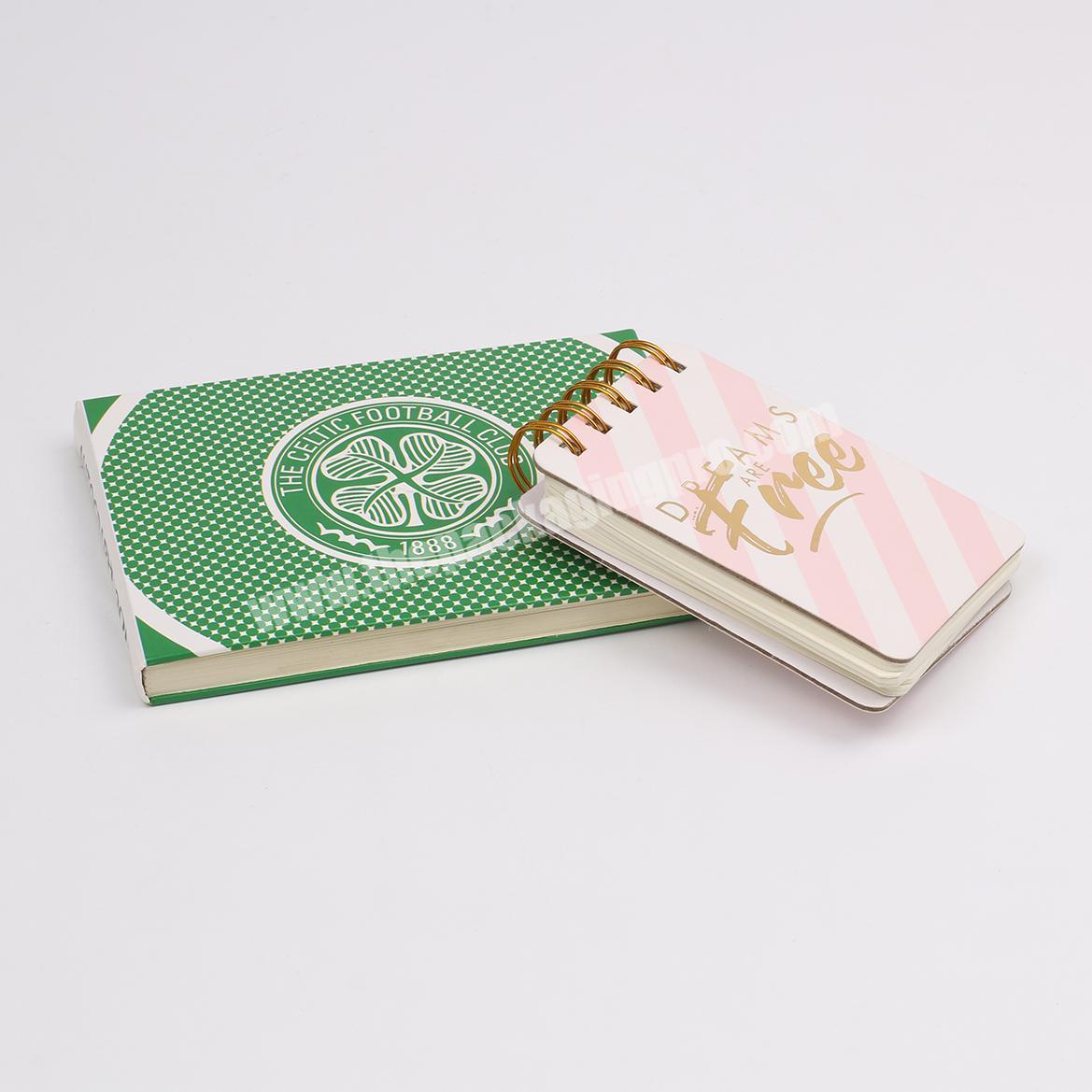 Custom Printed Logo Ringbound Stapled Small Pocket Notebooks Gift Set