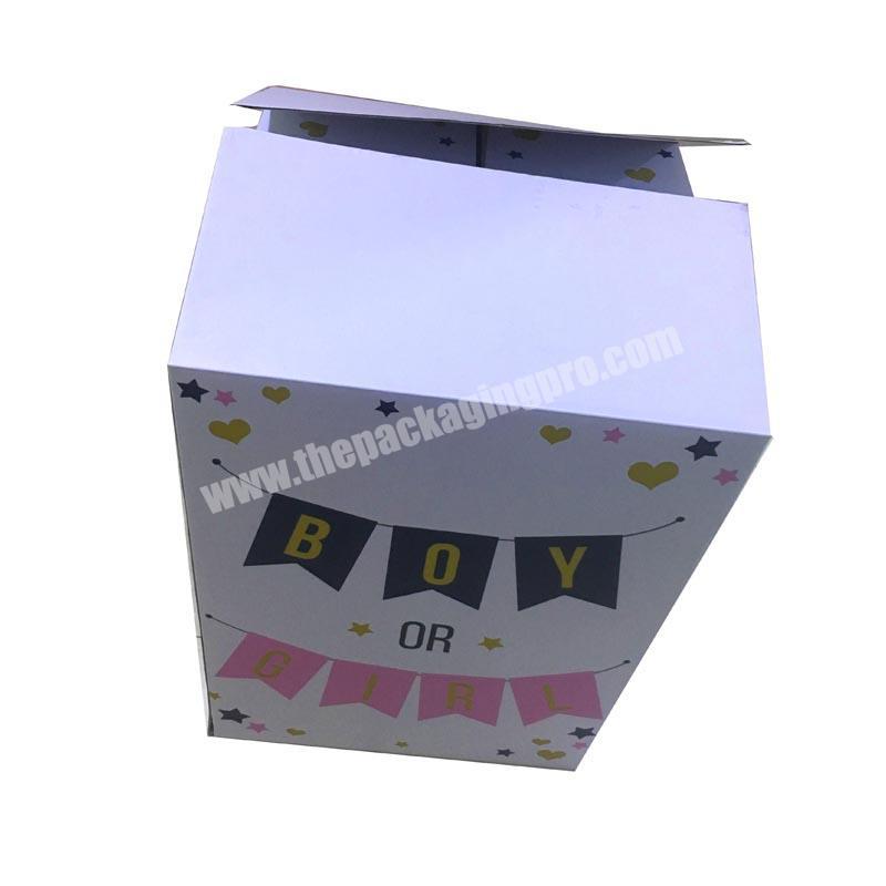 Custom Printed Party Decoration Cardboard Carton Gender Reveal Balloon Shipping Mailer Gift Box For Baby Shower