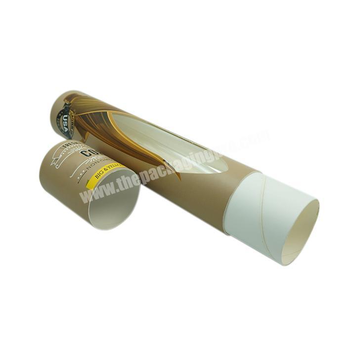 Custom Printing Cylinder Packaging Tube Box With PVC Window For BadmintonStockingsClothes