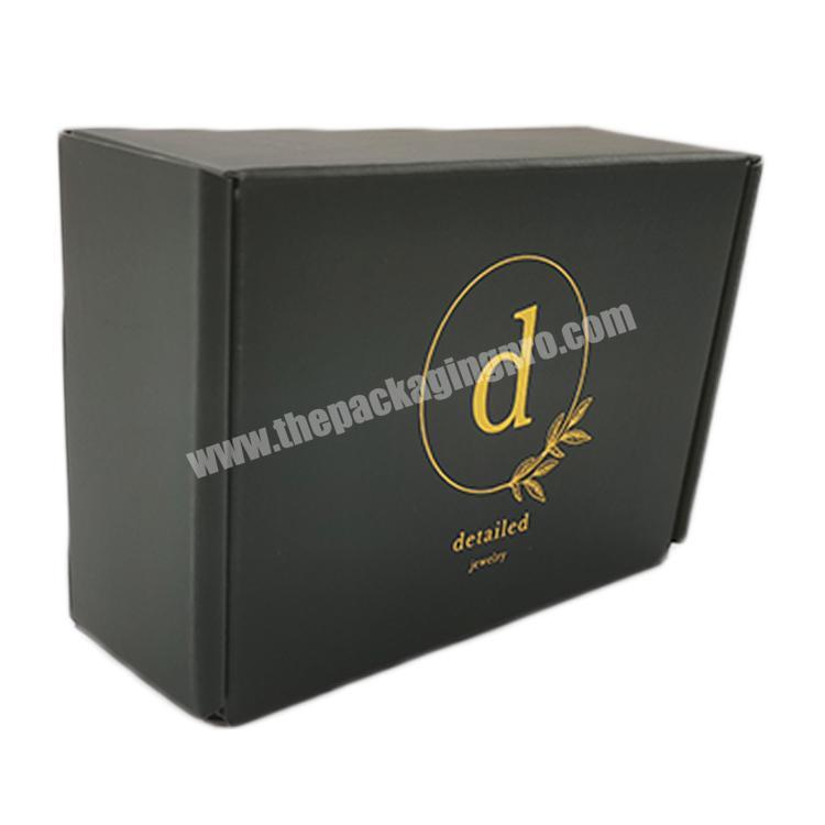 Custom Printing Gold Foil Logo Corrugated Mailer Mailing Make Up Cosmetic Packaging Paper Shipping Boxes With Logo