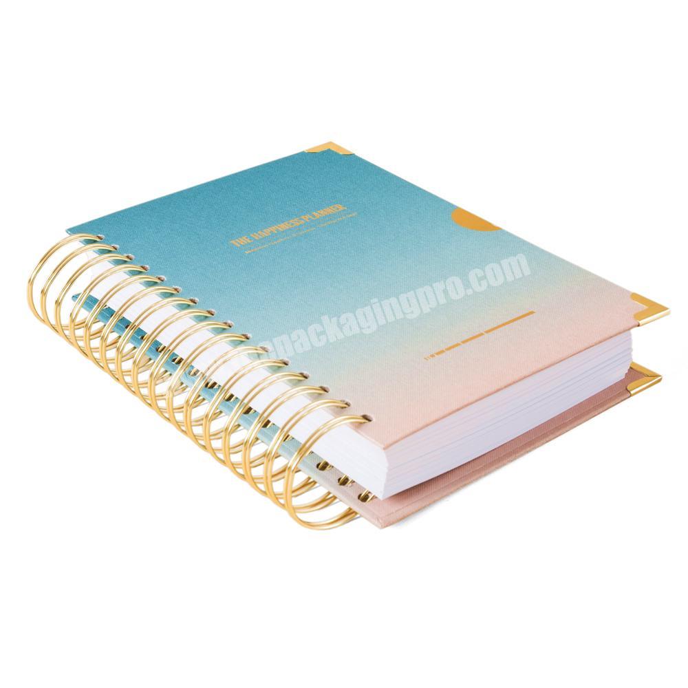 Custom Printing Hard Cover Notebook Spiral Planner Spiral Notebook Journal A4 A5 Notepad