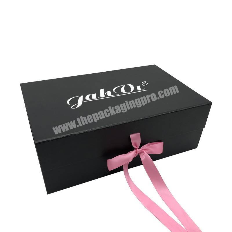 Custom Printing Packaging Shoes Personalized Magnet Box Foldable Magnetic Closure Gift Box Black Cardboard Paper Gift Packaging