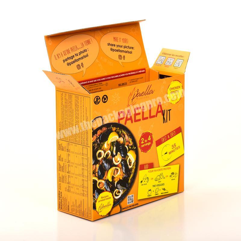 Custom Printing Paper Paella Box Packaging Paella Buckle Bottom Box