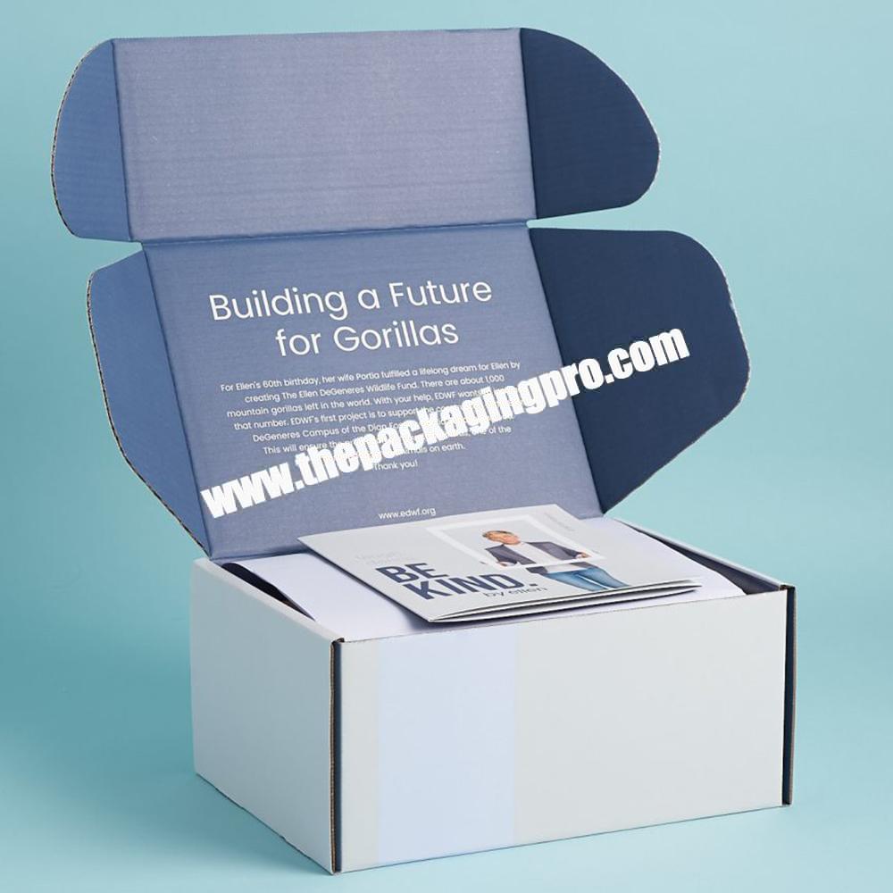 Customized Size Logo Printing Corrugated Paper Packaging Tuck Top Gift Box For Shipping Mailer