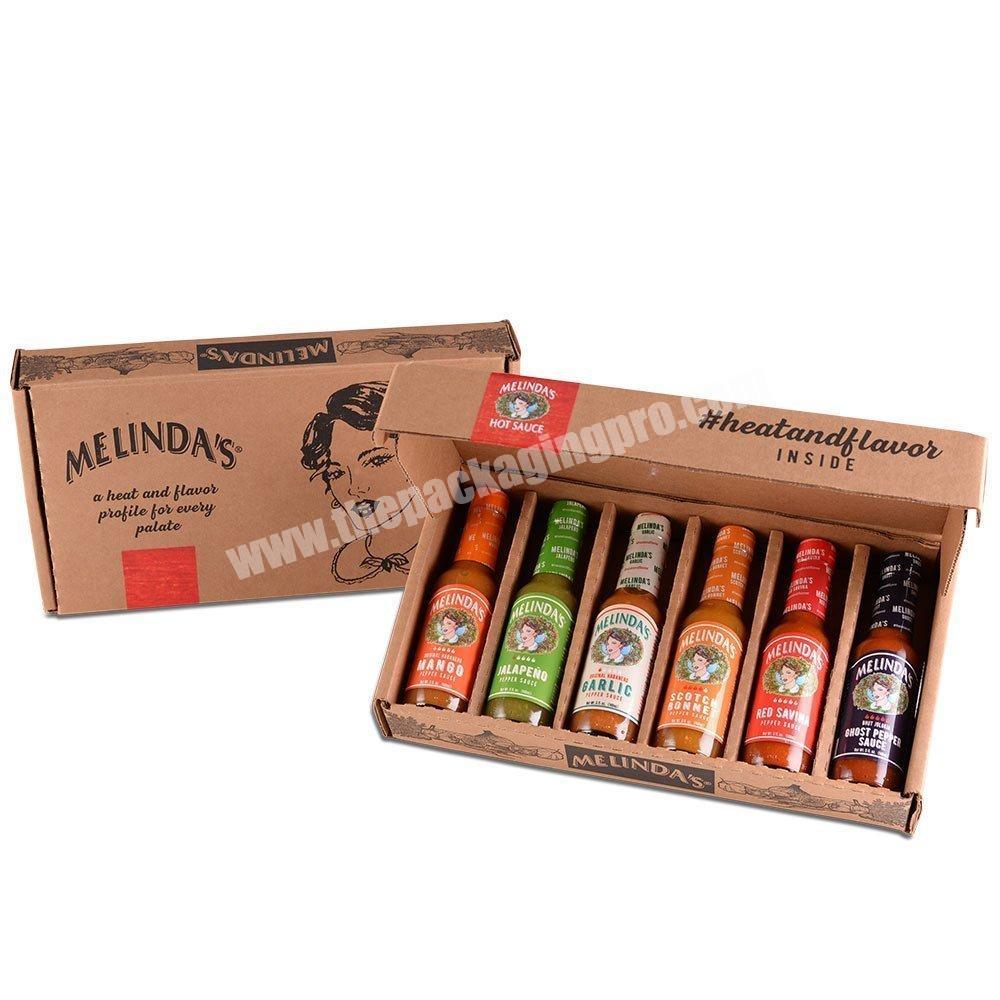 Custom Private Label Paper Empty Hot Sauce Gift Packaging Box
