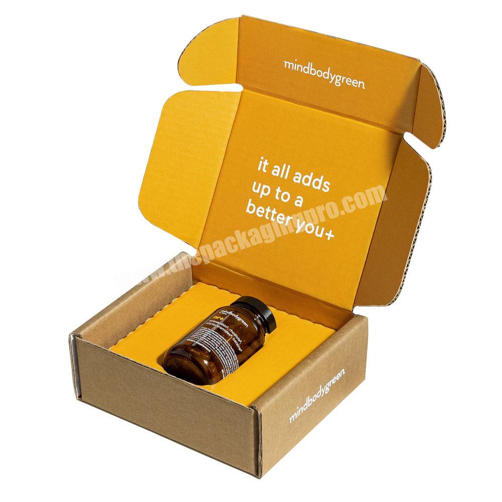 Custom Private Label Vitamin Supplements Concentrate Jar Packaging Shipping Mailer Box With Insert