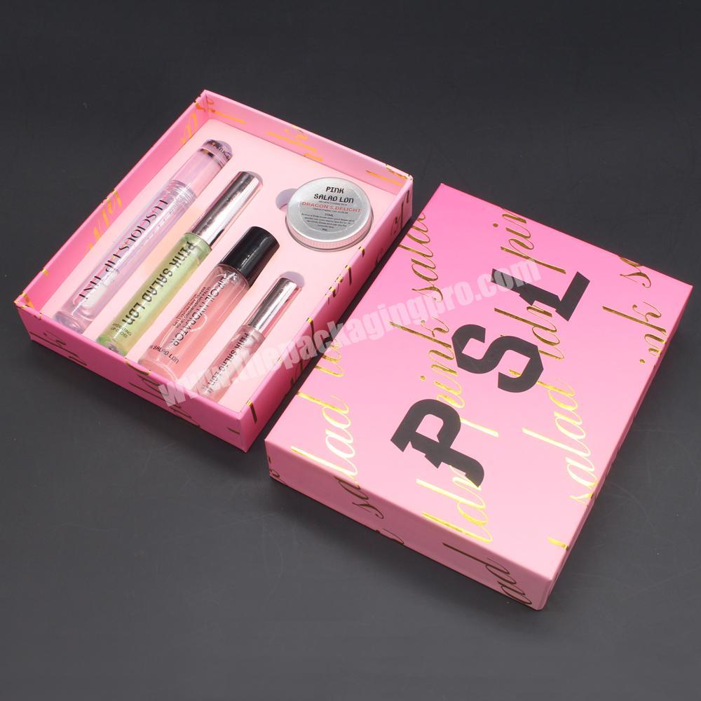 Custom Private Label lip oil Liquid Lipstick lipgloss set packaging box