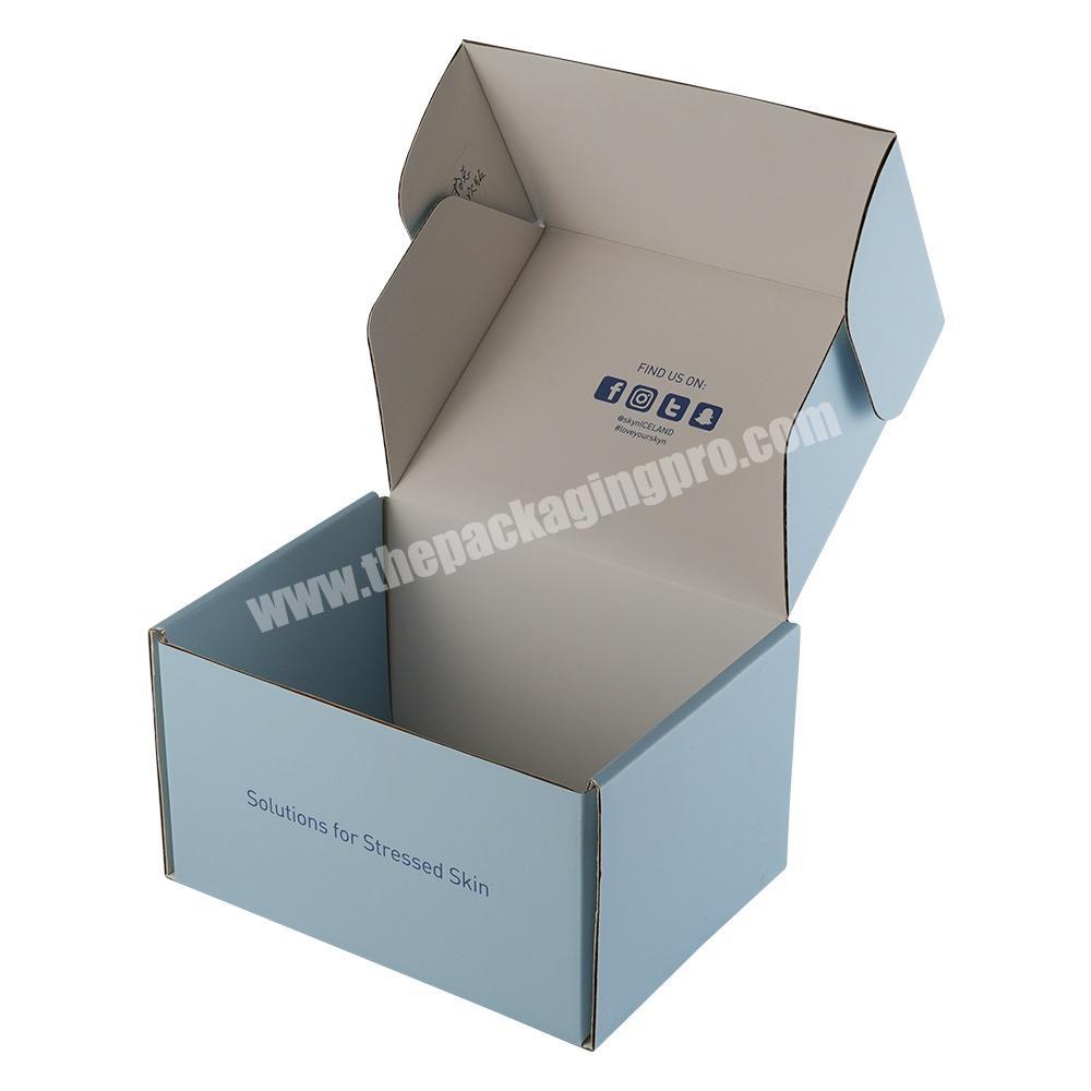 Custom Recycled Corrugated Skin Care Box Packaging Printed E-Commerce Mailer Shipping Box