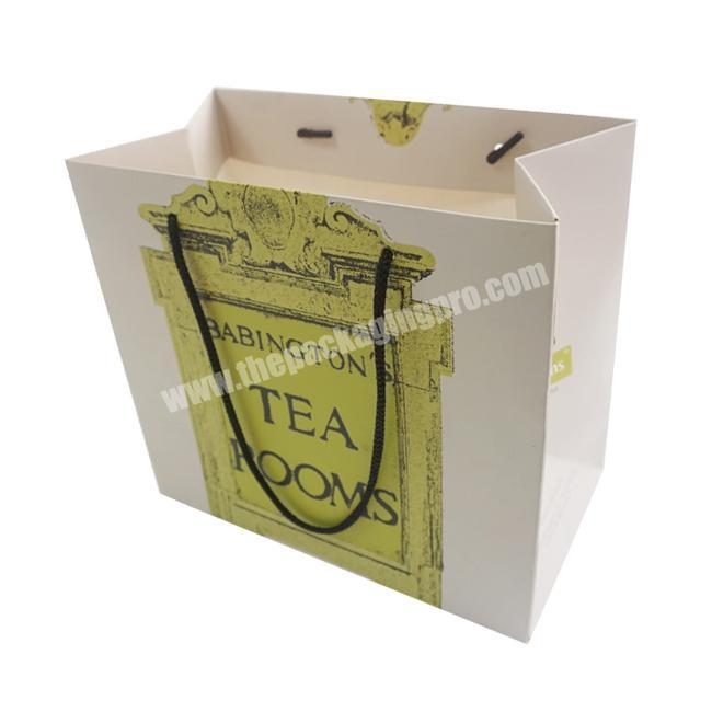 Custom Stand Up C1S Art Paper Bag With Pp Rope Wine Packing Paper Bags