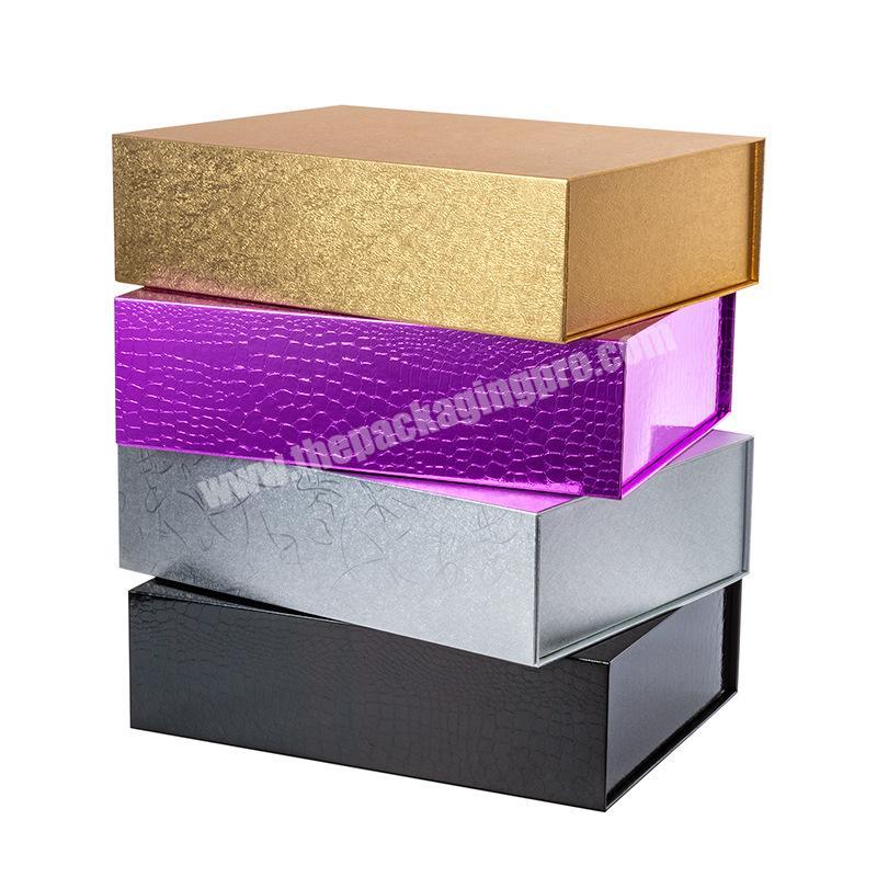 Custom White Magnetic Gift Box Magnetic Closure Box Deep Large Magnetic Lid Paper Packaging Boxes With Logo