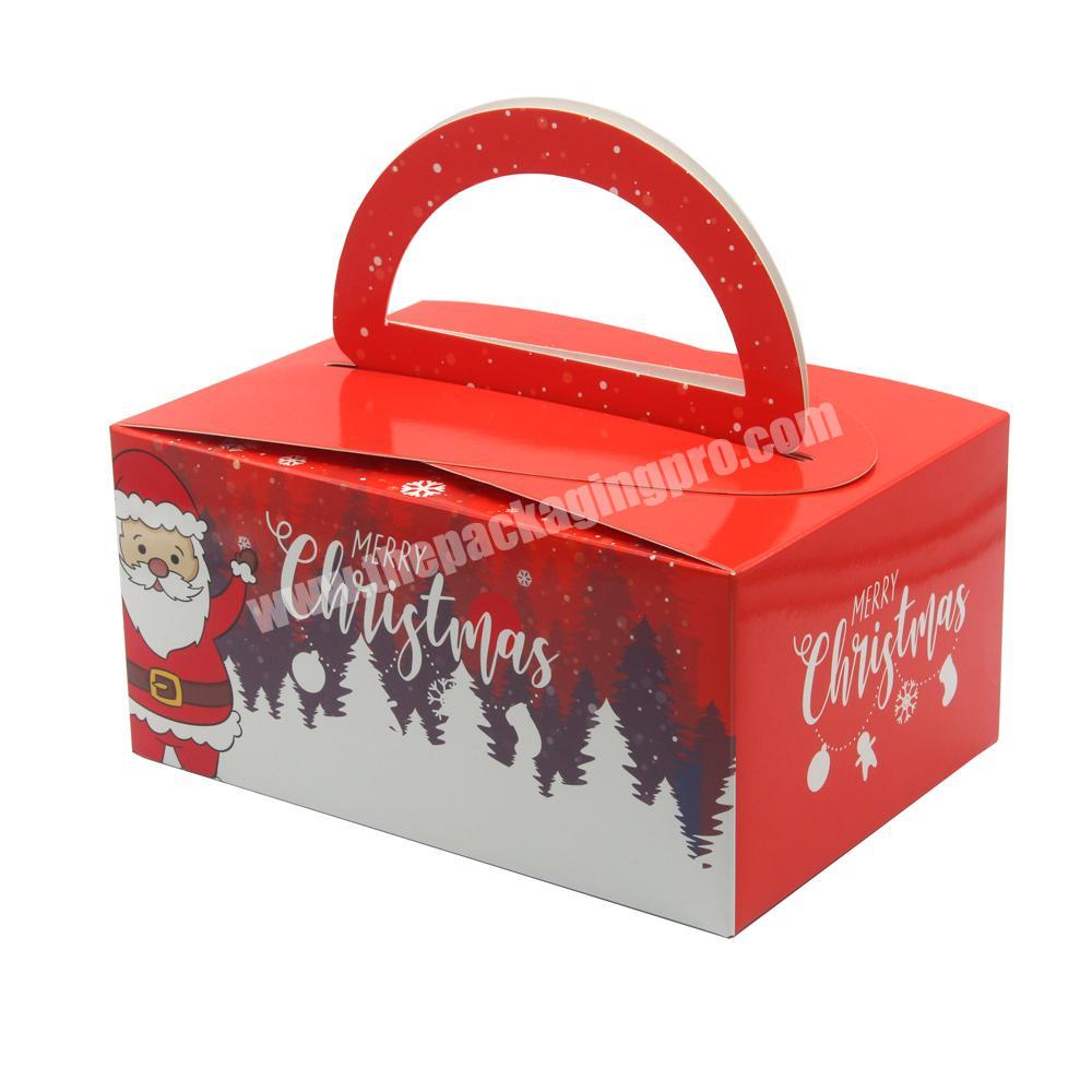 Custom Wholesale Favour Sweet Packaging Box Christmas Cupcake Candy Gable Boxes For Christmas Present