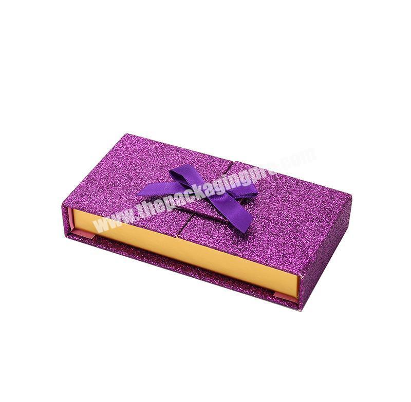 Custom Your Own Design Pink Glitter 3d Mink Lash Box Eyelashes Magnetic Packaging Boxes