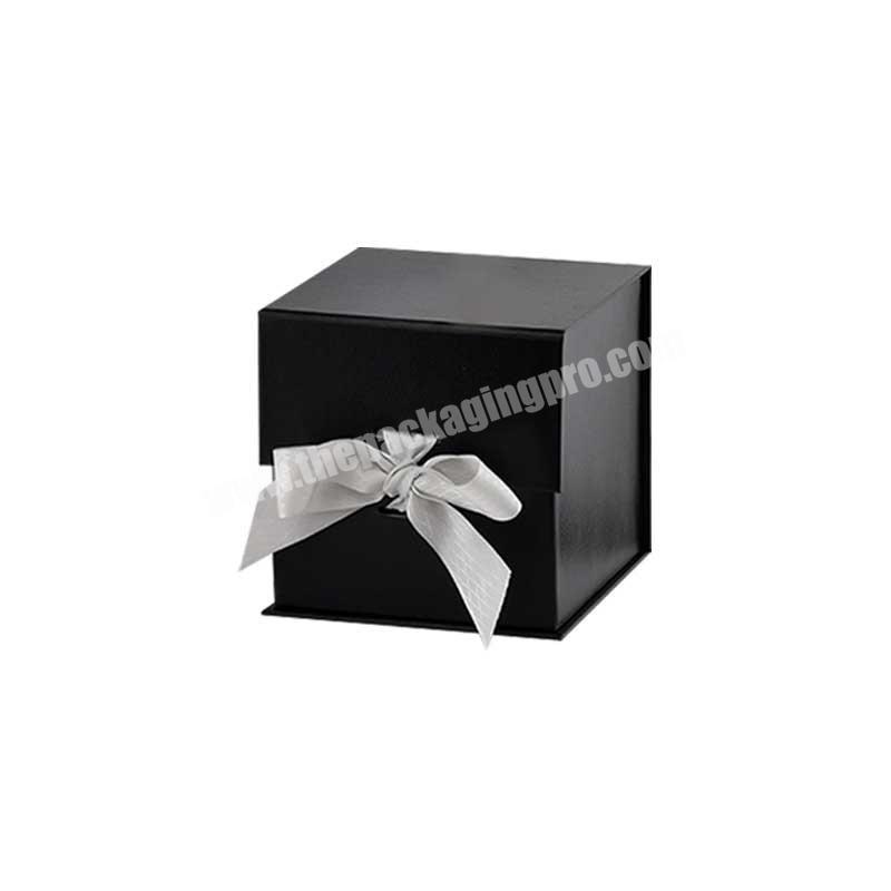 Custom black small mug cube gift box cardboard packaging wholesale