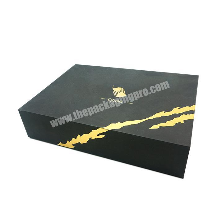 Custom bronzing logo luxury Book packaging carton gift box with magnet sealing Gift Perfume packaging box