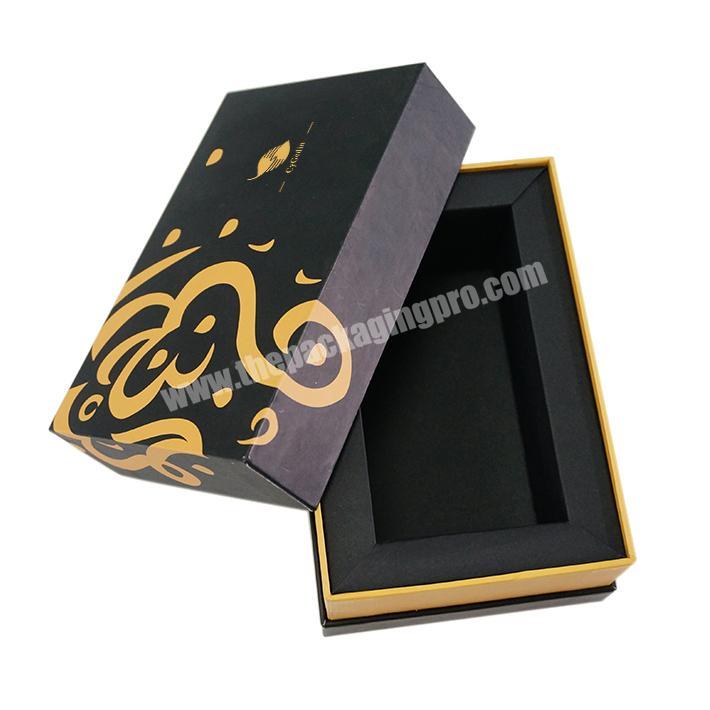 Custom bronzing logo skin care products lipstick packaging paper gift box packaging tie luxury heaven and earth cover gift box