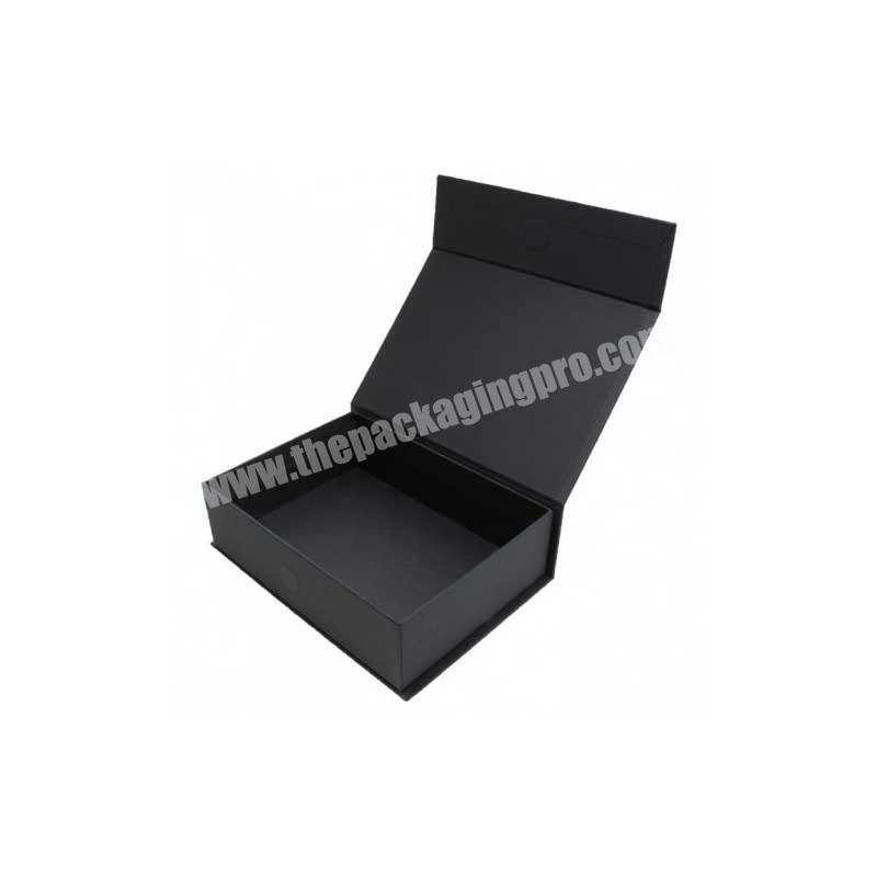 Custom cheap black single magnet magnetic folding gift packaging box