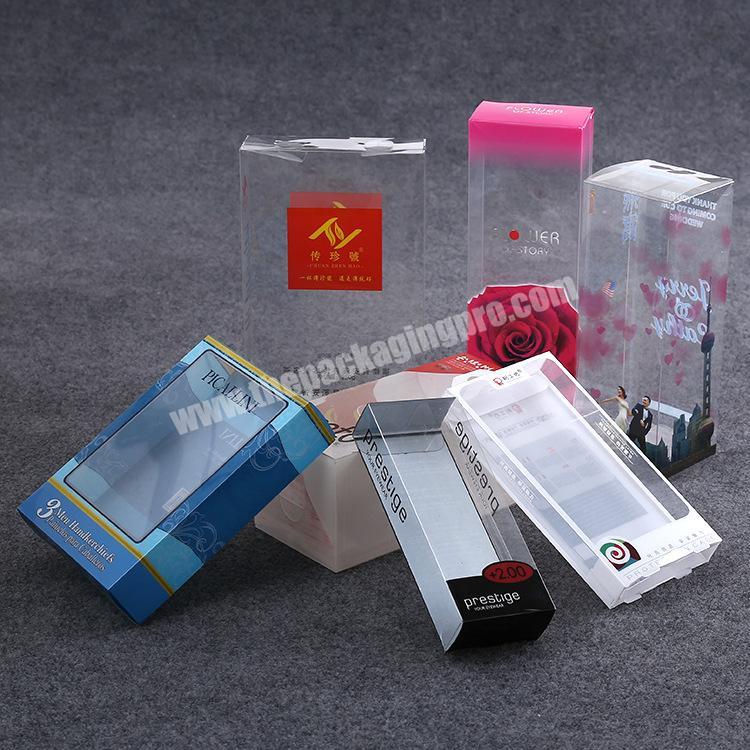 Custom clear PVC plastic retail  packaging box