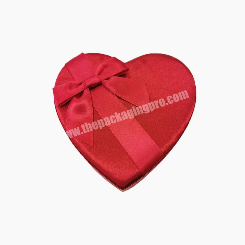 Custom color heart shaped gift box wholesale with fabric cover