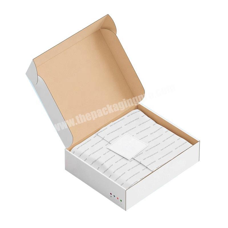 Custom corrugated clothing paper box gift boxes with tissue paper