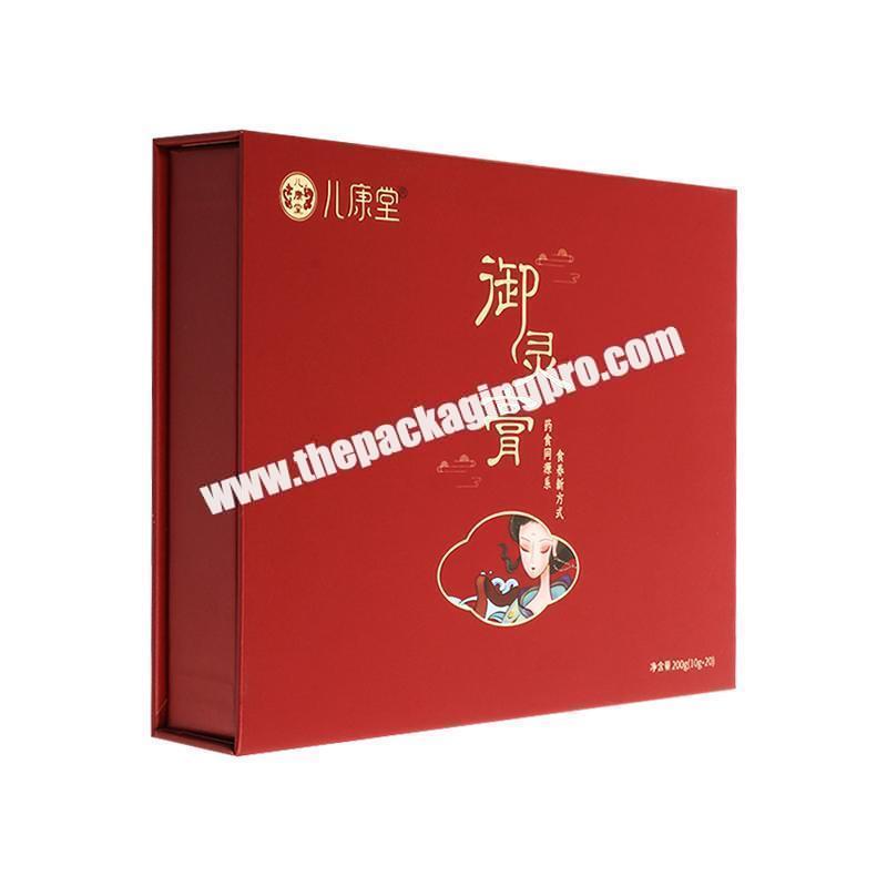 Customized logo eco cmyk color gift health care product magnetic close shipping food packaging paper box