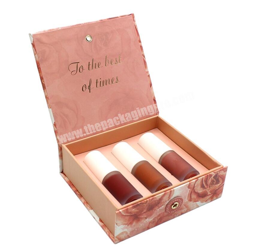 Custom design paper box printing with logo skincare cream oil packaging box gift mailer box for makeup product Caja de regalo