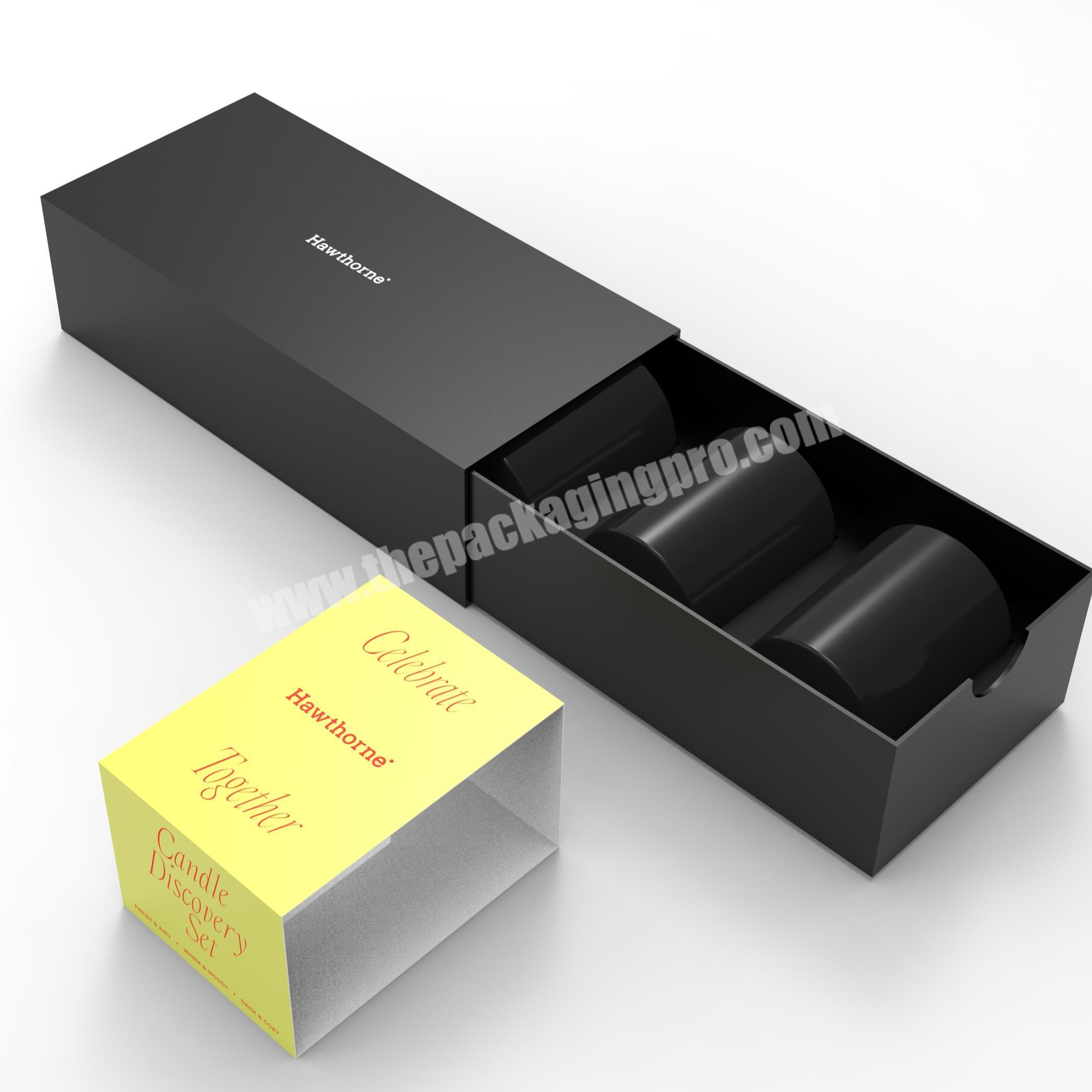 Custom eco-friendly paper cardboard drawer box gift packaging slid out small gift box for jewelry and necklace