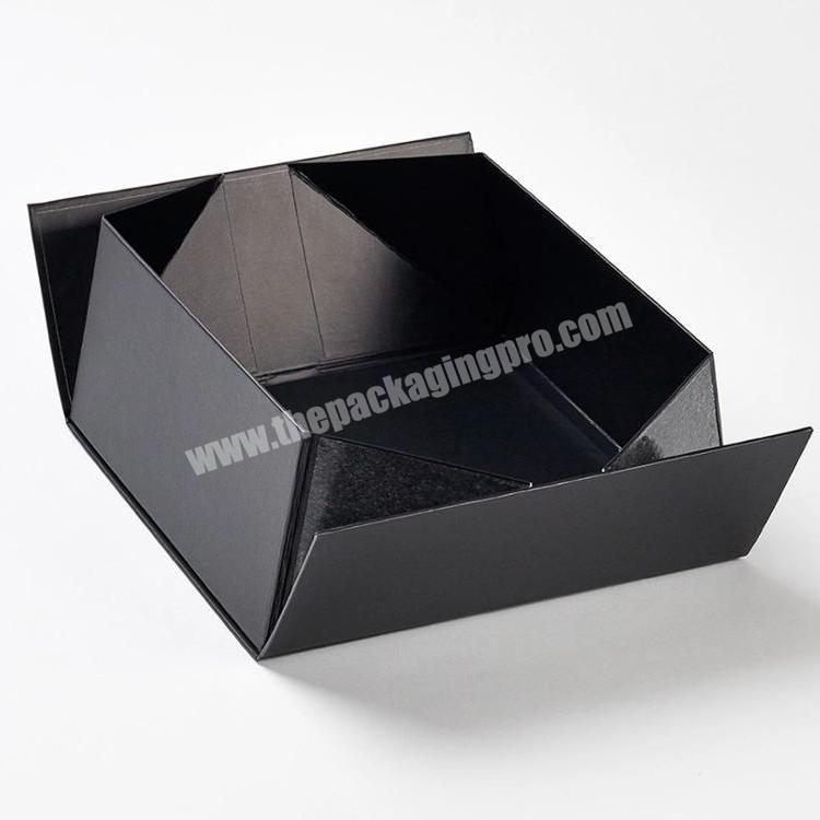 Custom empty magnetic flat pack folding paper storage packaging box