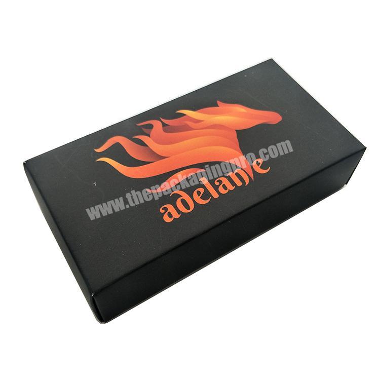 Custom fashion design small black magnetic cardboard gift box with EV foam