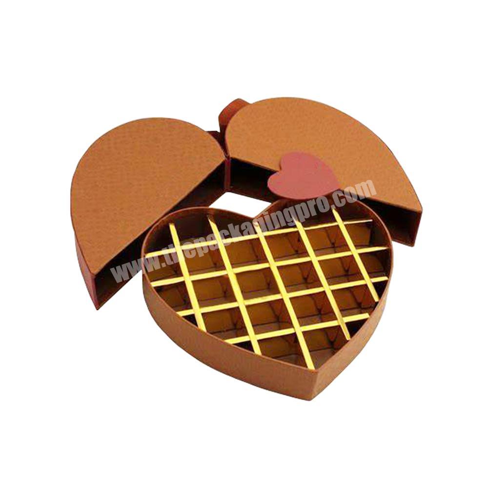 Custom heart-shaped chocolate packaging cardboard gift box