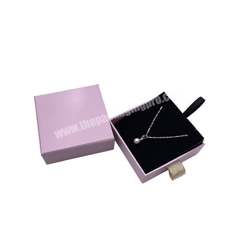 Custom high quality cardboard Paper Small Drawer Jewellery Box For Pendent Necklace