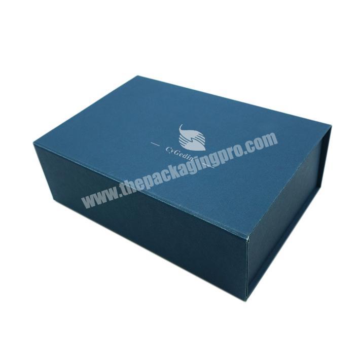 Custom logo Deluxe Book packaging carton gift box tape magnet seal photo frame packaging box
