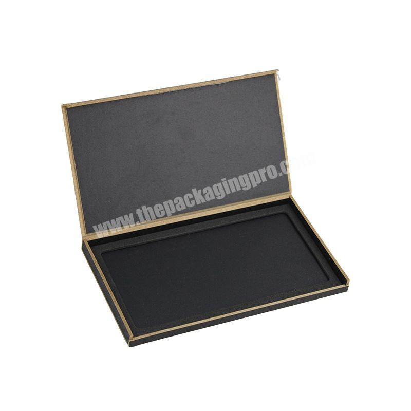 Custom logo Magnetic Gift Boxes Packaging Black cosmetic Lipstick Box with eva foam