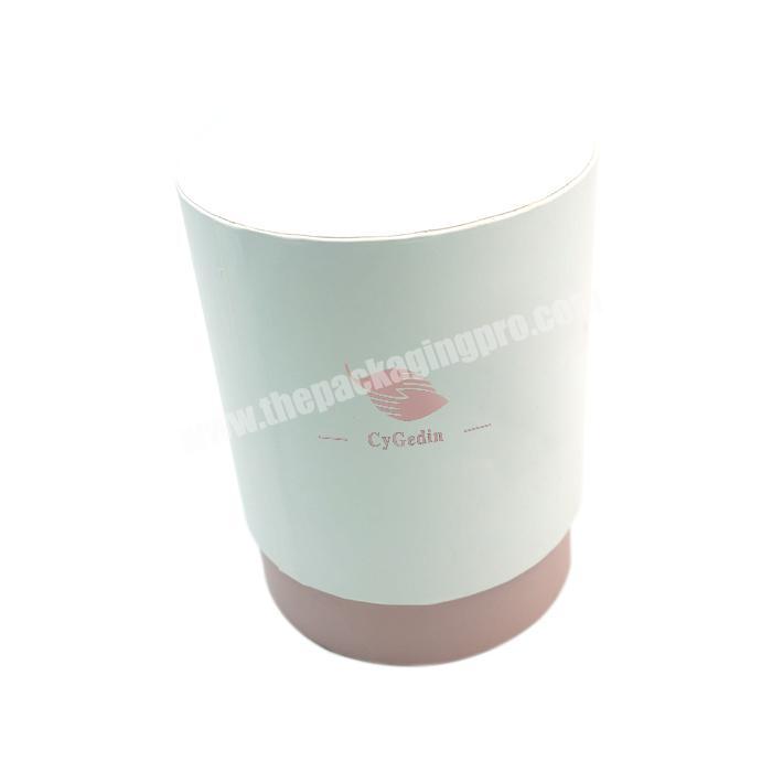 Custom logo bronzing wrapping paper gift box lamp tube cardboard kraft paper cylindrical box