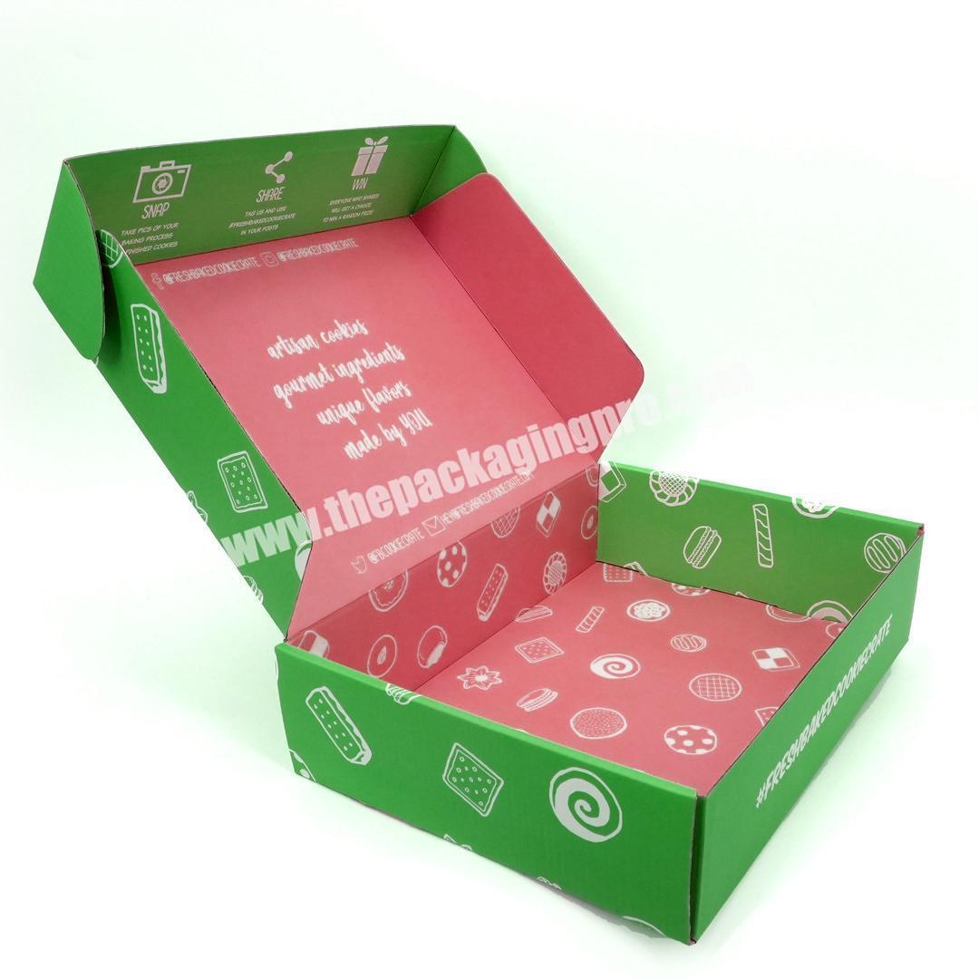 Custom logo colored corrugated carton shipping box for apparel dress clothes packaging durable paper mailer boxes