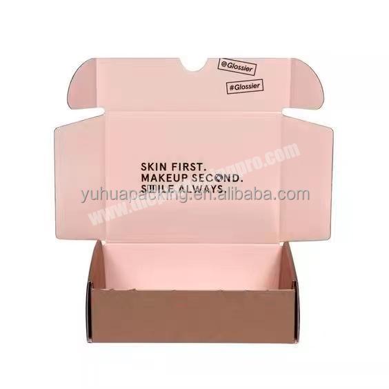 Custom logo corrugated paper packaging tuck top shipping mailer paper packaging boxes