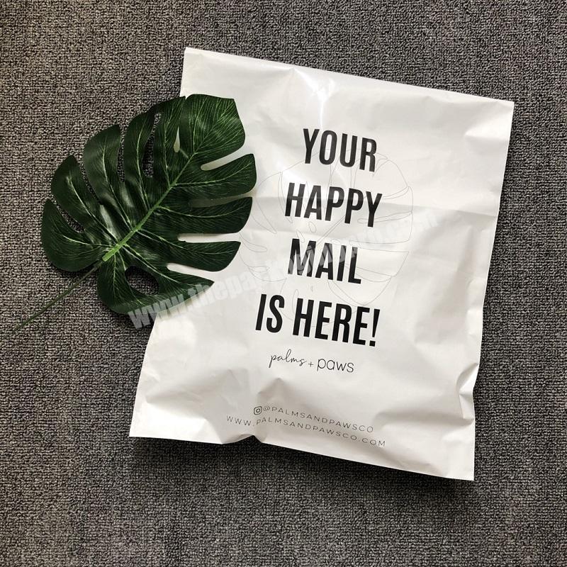 Custom logo mailing bag white color with black printing delivery express air envelope plastic shipping mailer