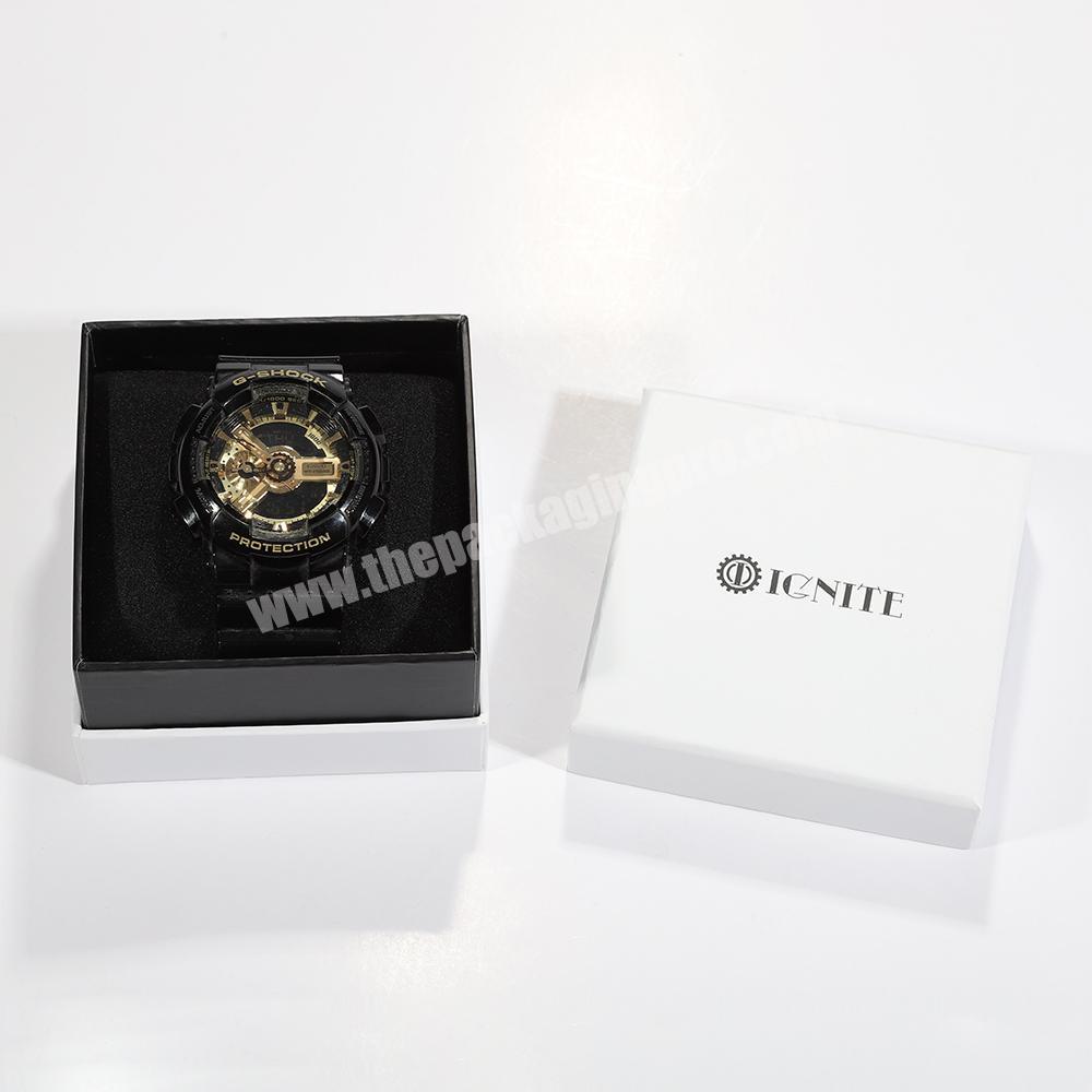 Custom logo paper gift box watch boxes lid and bottom box