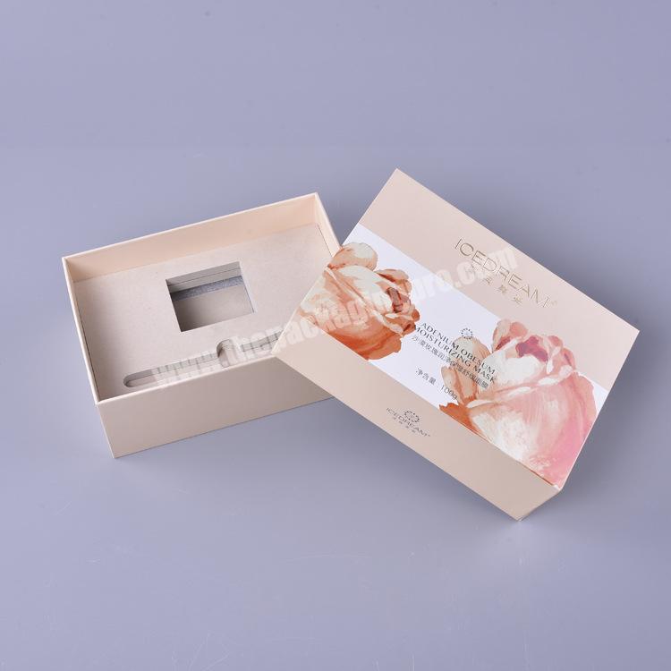 Custom logo paperboard 2 pieces flap lid  packaging boxes with EVA