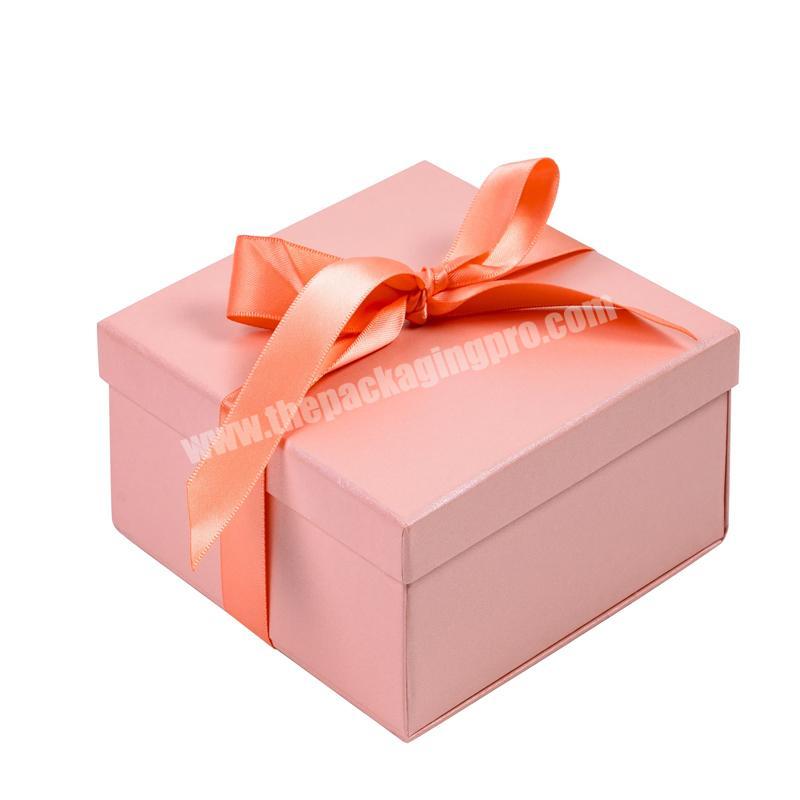 Custom logo pink gift boxes packing for candle&clothing mailer box