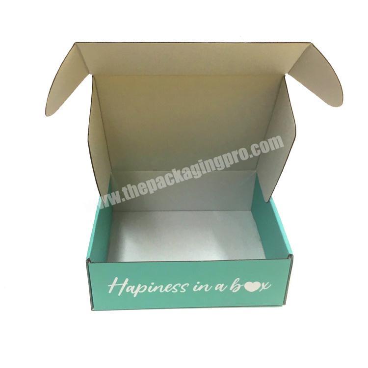 Custom logo printed corrugated cardboard packaging mailbox shipping folding paper box