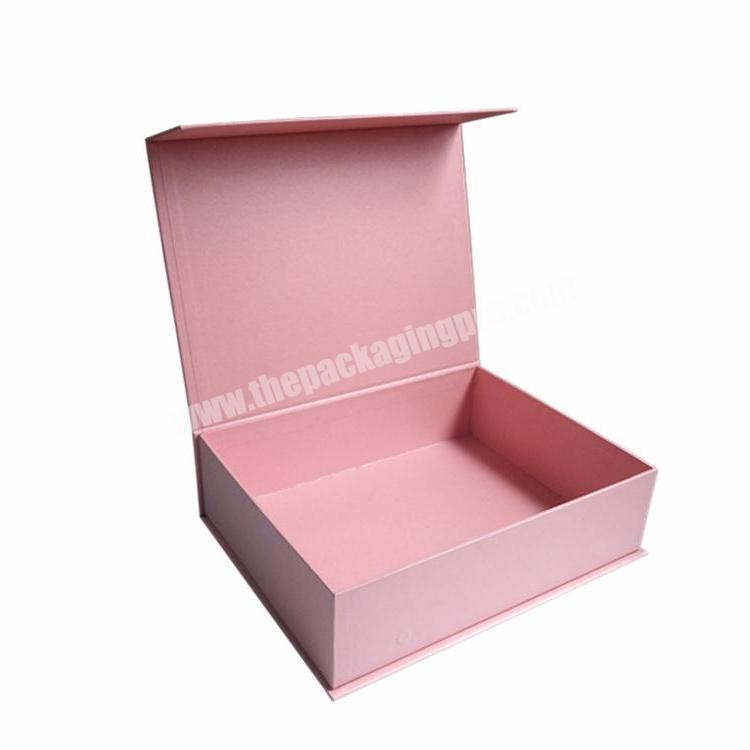 Custom logo printed empty foldable magnetic packaging gift box
