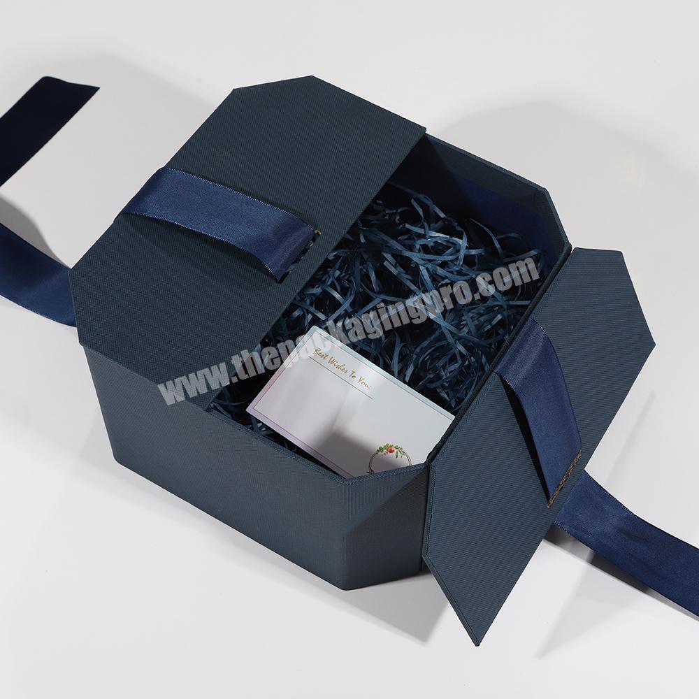 Custom logo square magnetic paper luxury gift box packaging