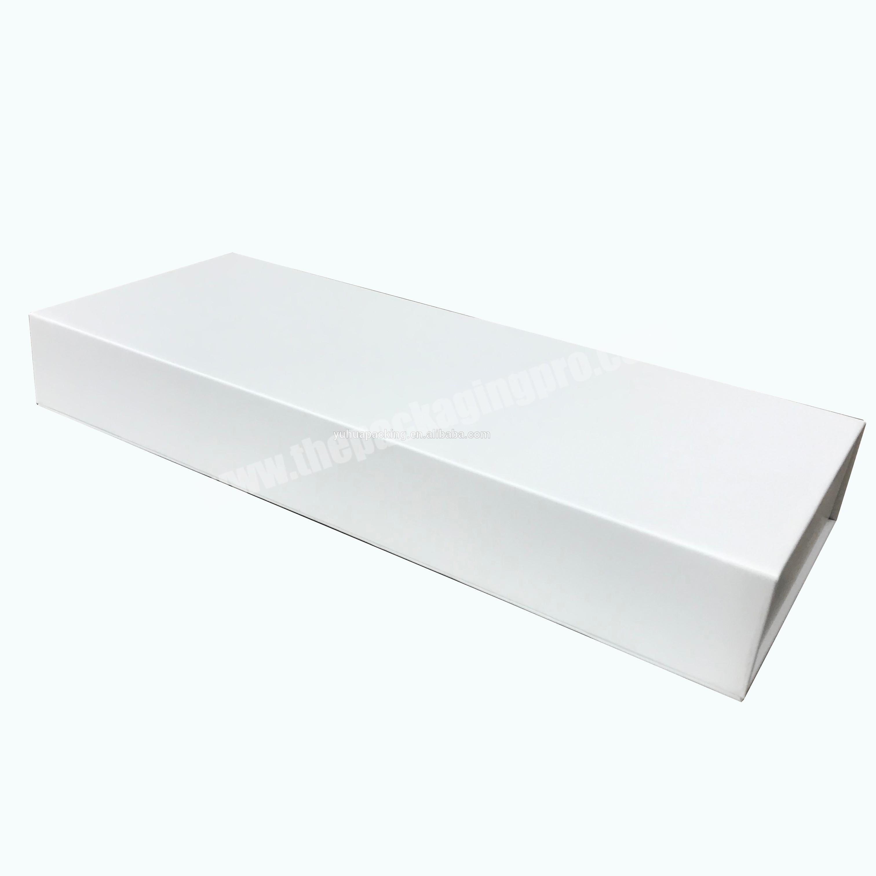 Custom logo white cardboard paper packaging foldable magnet gift box with EVA inserts