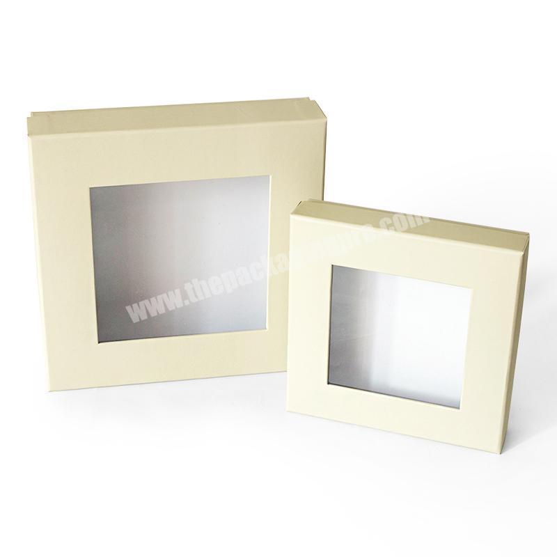 Custom logo wholesale book Photo Frame package logo printing cardboard paper gift box with clear window lid