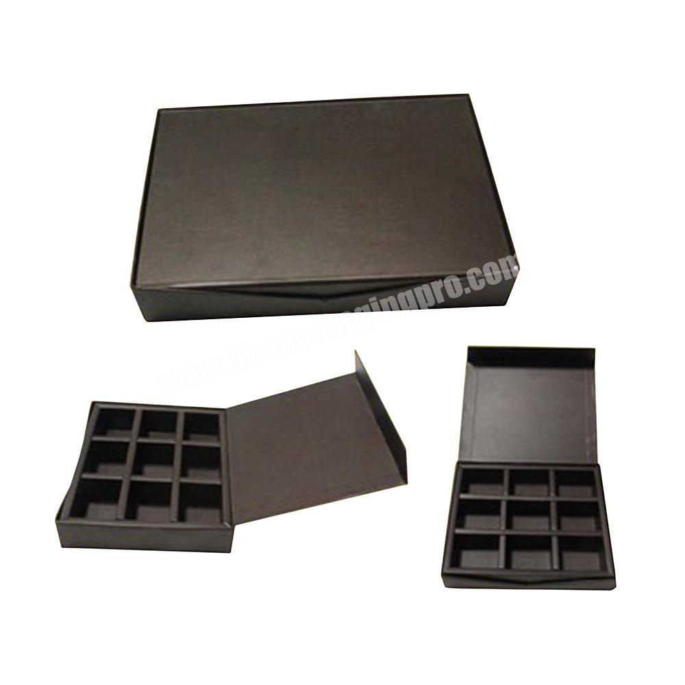 Custom  luxury black magnetic chocolate unique whiskey cardboard foldable gift box