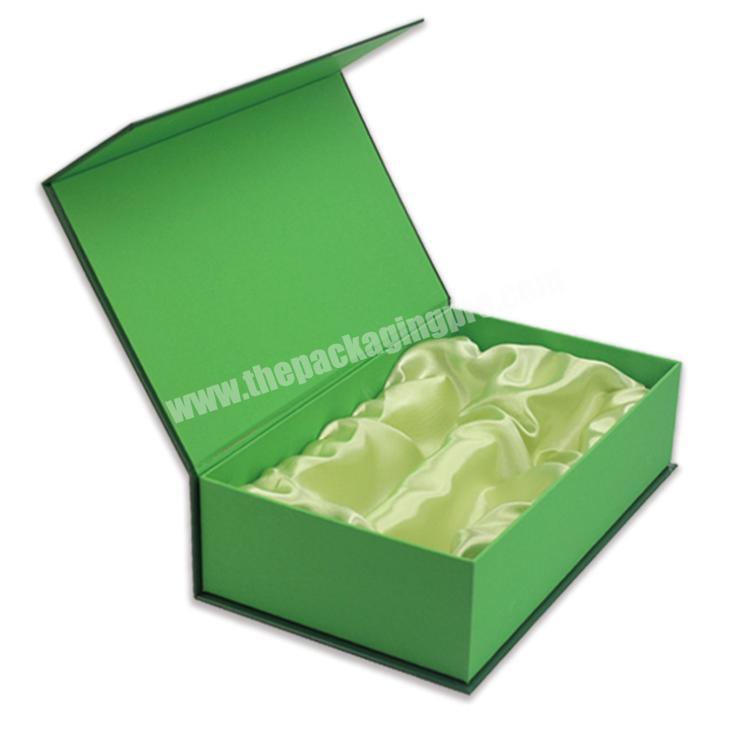 Custom luxury logo print olive oil eco friendly packaging box wine box packaging with silk cloth