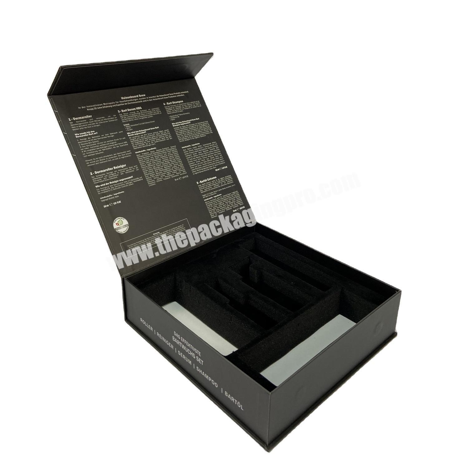 Custom Luxury Cosmetic Packing Box Magnetic Gift Boxes  With Foam Inserts