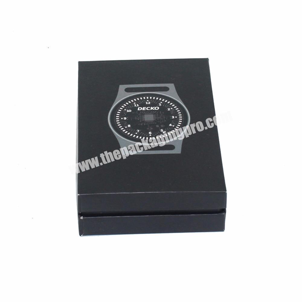 Custom luxury recyclable cheap black smart paper gift packaging oem square sport watch luxury personalized gift box set