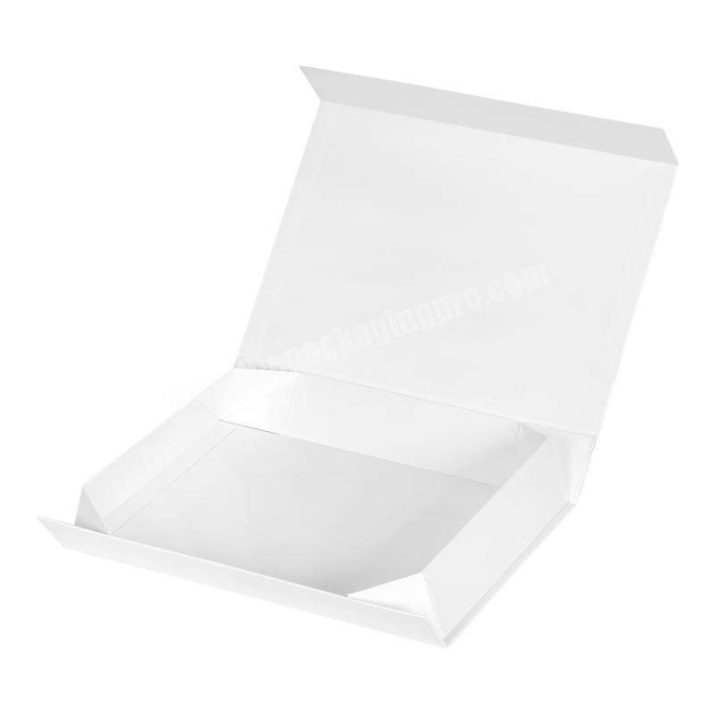 Custom luxury white gift boxes with magnetic lid cardboard foldable paper gift box